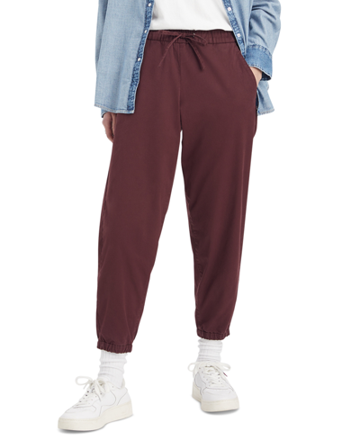 Levi's Women's Off-duty High Rise Relaxed Jogger Pants In Decadent Chocolate