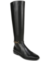 Sam Edelman Clive Womens Leather Square Toe Knee-high Boots In Black Leather
