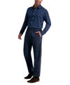 Haggar Men's Premium No Iron Khaki Classic Fit Flat Front Hidden Expandable Waist Pant In Dusk