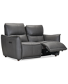 FURNITURE POLNER 63" LEATHER POWER MOTION LOVESEAT, CREATED FOR MACY'S