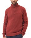 Barbour Nelson Wool Quarter Zip Sweater In Red