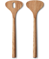 Georg Jensen Oak Alfredo Salad Servers In Oak Wood