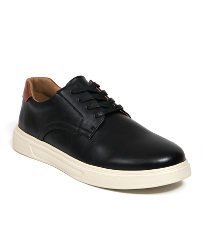 Deer Stags Albany Mens Faux Leather Round Toe Casual And Fashion Sneakers In Black
