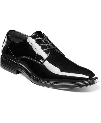 Nunn Bush Men's Centro Formal Flex Plain Toe Oxford Shoes In Black Patent