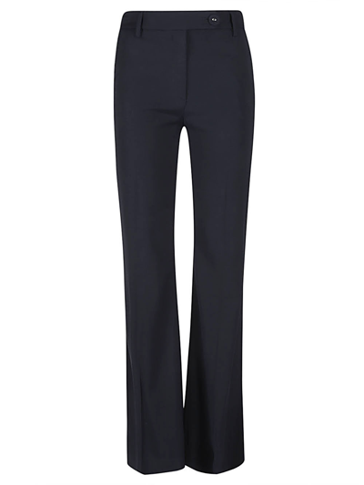 True Royal Cady Flared Trousers In Black
