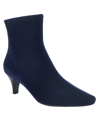 Impo Women's Naja Cord Stretch Dress Booties In Midnight Blue