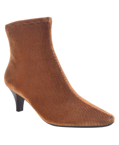 Impo Women's Naja Corduroy Kitten Heel Dress Booties In Ginger