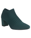 Impo Women's Nancia Block Heel Stretch Knit Ankle Booties In Juniper