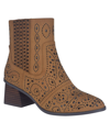 Impo Women's Jackie Perforated Stacked Block Heel Booties In Topaz