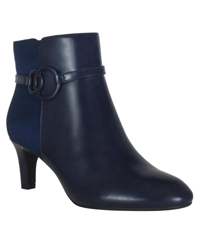 Impo Women's Najila Ankle Booties With Memory Foam In Midnight Blue