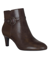 Impo Najila Womens Faux Leather Ankle Booties In Mink Brown