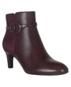 Impo Najila Womens Faux Leather Ankle Booties In Burgundy