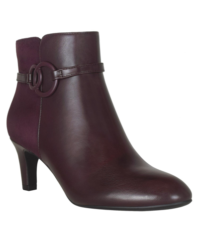 Impo Women's Najila Ankle Booties With Memory Foam In Burgundy