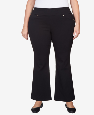 Hearts Of Palm Plus Size All About Olive Bootcut Pants In Black