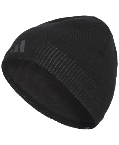 Adidas Originals Men's Creator 3 Three-stripe Performance Beanie In Black