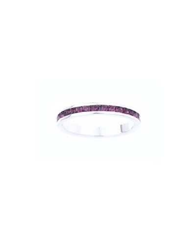 Macy's Crystal Birthstone Stackable Ring In Sterling Silver In March