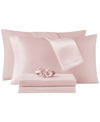 SANDERS MICROFIBER 7-PC. SHEET SET WITH SATIN PILLOWCASES AND SATIN HAIR-TIE, FULL