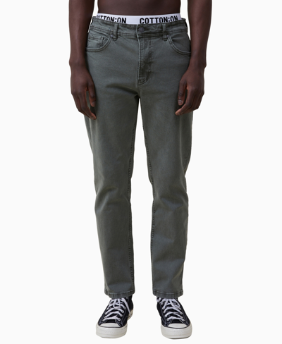 Cotton On Men's Slim Straight Jeans In Washed Forest Green