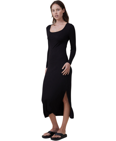 Cotton On Women's Staple Long Sleeve Maxi Dress In Black