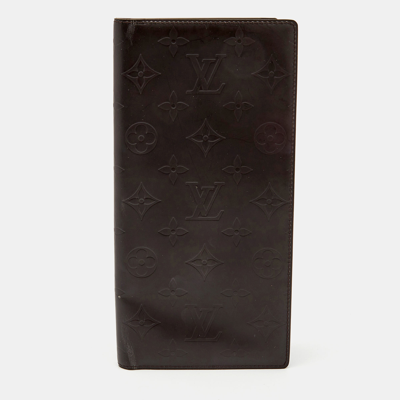 Pre-owned Louis Vuitton Dark Brown Monogram Matte Leather Bifold Wallet Organizer