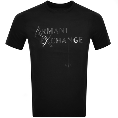 Armani Exchange Logo T Shirt Black