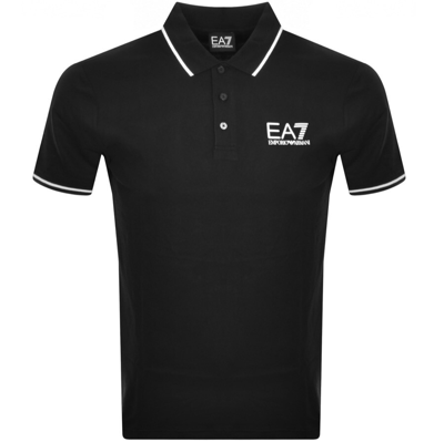 Ea7 Emporio Armani Polo T Shirt Black