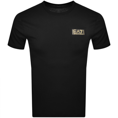 Ea7 Emporio Armani Logo Patch T Shirt Black