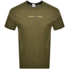 TOMMY JEANS TOMMY JEANS CLASSIC GOLD LINEAR T SHIRT GREEN