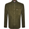 TOMMY JEANS TOMMY JEANS LONG SLEEVED CORDUROY SHIRT GREEN