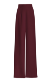 Sergio Hudson Signature High-waisted Wide-leg Pants In Burgundy
