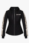 Palm Angels Black Logo Print Track Ski Jacket In New