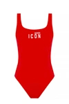 Dsquared2 Woman One-piece Swimsuit Red Size 2 Polyamide, Elastane In New
