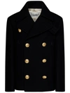 Dsquared2 Wool Blend Peacoat In Black