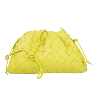 Bottega Veneta Intrecciato Mini Clutch Bag In Yellow