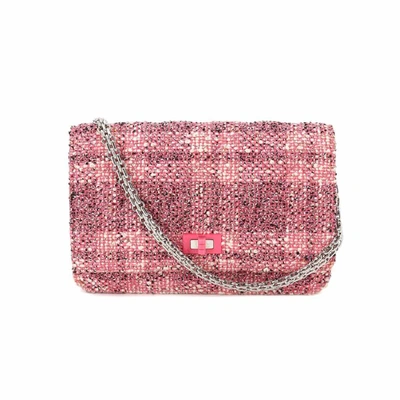 Pre-owned Chanel Wallet On Chain Multicolour Tweed Wallet  ()