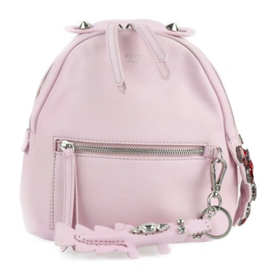 Fendi Pink Leather Backpack Bag ()