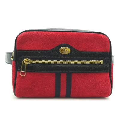 Gucci -- Red Suede Shoulder Bag ()