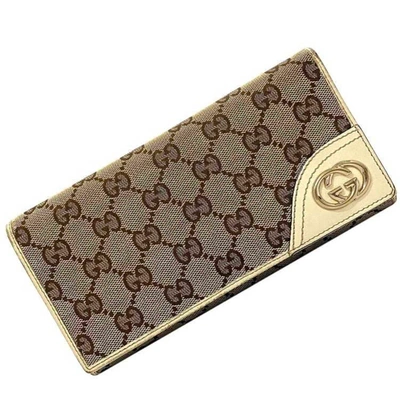 Gucci Beige Canvas Wallet  ()