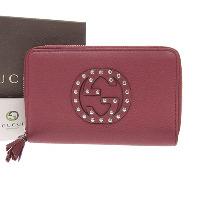 Gucci Burgundy Leather Wallet  ()