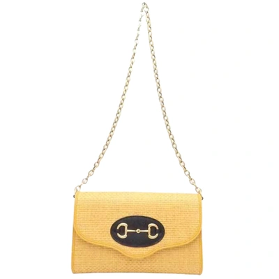 Gucci Horsebit Yellow Synthetic Shoulder Bag ()