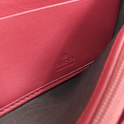 Gucci Interlocking G Pink Patent Leather Wallet  ()