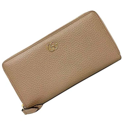 Gucci Zip Around Pink Leather Wallet  ()