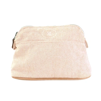 Hermes Hermès Bolide Pink Cotton Clutch Bag ()
