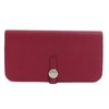 HERMES HERMÈS DOGON RED LEATHER WALLET  (PRE-OWNED)