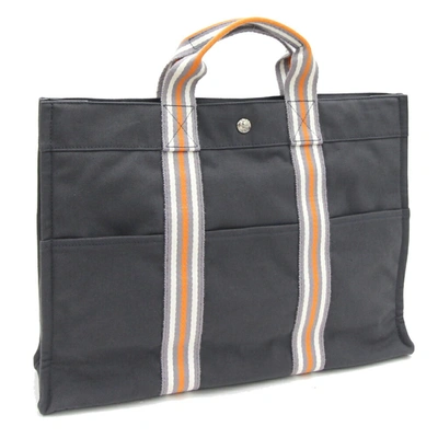 Hermes Hermès Toto Grey Cotton Tote Bag ()