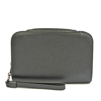 Pre-owned Louis Vuitton Baikal Black Leather Clutch Bag ()