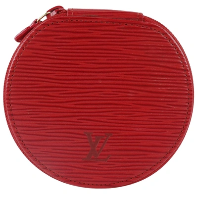 Pre-owned Louis Vuitton Ecrin Red Leather Clutch Bag ()