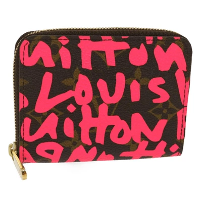 Pre-owned Louis Vuitton Portefeuille Pink Canvas Wallet  ()