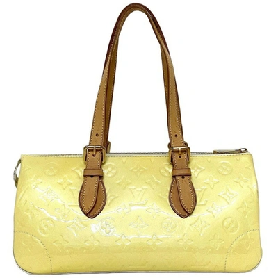 Pre-owned Louis Vuitton Rosewood Yellow Patent Leather Shopper Bag ()