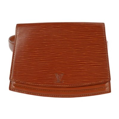 Pre-owned Louis Vuitton Tilsitt Brown Leather Clutch Bag ()